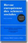 Couverture du livre Revue europeenne des sciences sociales et Cahiers Vilfredo Pareto